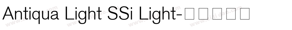 Antiqua Light SSi Light字体转换